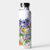 Schöne handgemalte Blumendrucke Trinkflasche (Rechts)