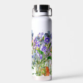 Schöne handgemalte Blumendrucke Trinkflasche (Rückseite)