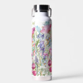 Schöne handgemalte Blumendrucke Trinkflasche (Vorne)
