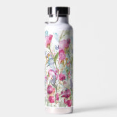 Schöne handgemalte Blumendrucke Trinkflasche (Rechts)