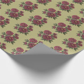 Schöne, handgemalte Blumensprays Geschenkpapier (Ecke)