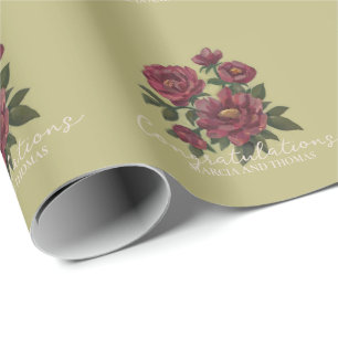 Schöne, handgemalte Blumensprays, kundenspezifisch Geschenkpapier