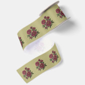 Schöne, handgemalte Blumensprays Satinband (Rückseite)