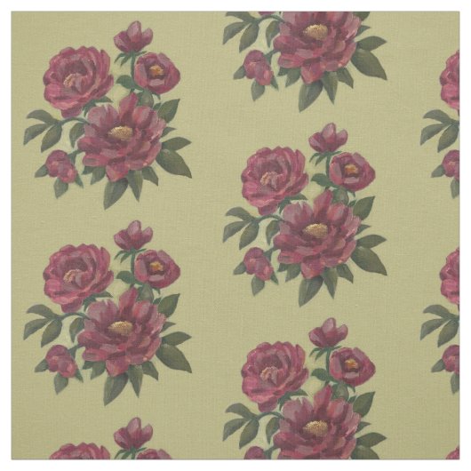 Schöne, handgemalte Blumensprays Stoff (Muster)