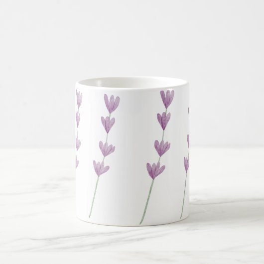 Schöne handgemalte Lila Blume Kaffeetasse (Mittel)