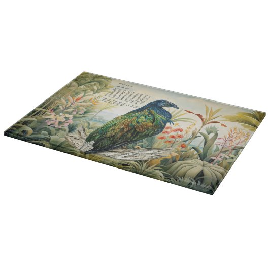 Schöne handgemalte Nicobar-Taube Schneidebrett (Ecke)