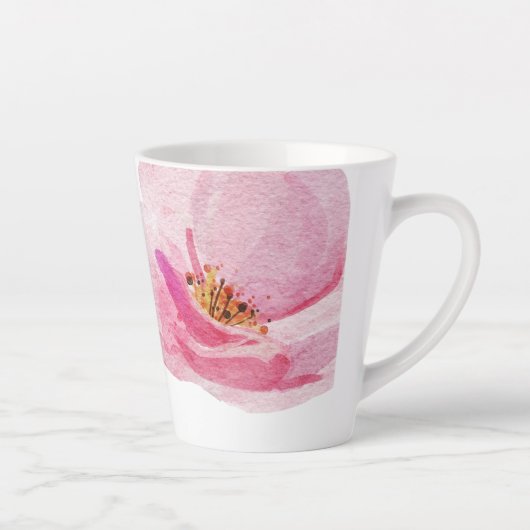Schöne, handgemalte Peony Print Milchtasse (Rechts)