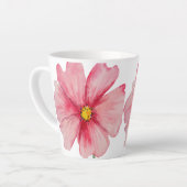 Schöne handgemalte, rosa Blume Milchtasse (Linke Ecke)