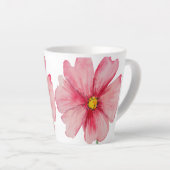 Schöne handgemalte, rosa Blume Milchtasse (Rechte Ecke)