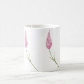 Schöne, handgemalte, rosafarbene Blume Kaffeetasse (Mittel)