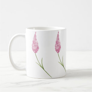 Schöne, handgemalte, rosafarbene Blume Kaffeetasse