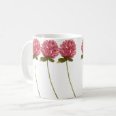 Schöne handgemalte Rote Wilde Blume Kaffeetasse (Vorderseite Links)