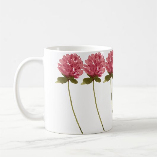 Schöne handgemalte Rote Wilde Blume Kaffeetasse (Links)