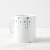 Schöne handgemalte vergessene Nots Kaffeetasse (Vorderseite Links)