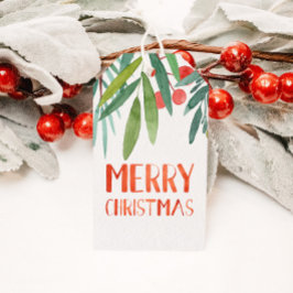 Schöne handgeschriebene Wasserfarben Berry & Branc Geschenkanhänger