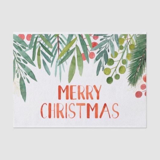 Schöne handgeschriebene Wasserfarben Berry & Branc Seidenpapier (Vorderseite)