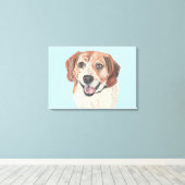 Schöne handgezeichnete Beagle Leinwand Art (Insitu (Holzboden))