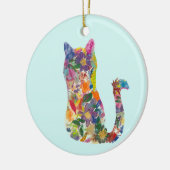 Schöne handgezeichnete Blume Keramik Ornament (Links)