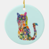 Schöne handgezeichnete Blume Keramik Ornament (Hinten)