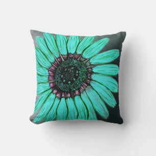 Schöne handgezeichnete Blume Kissen