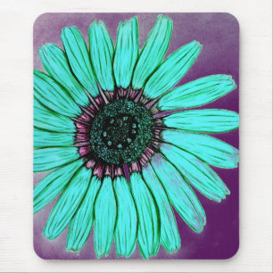 Schöne handgezeichnete Blume Mousepad