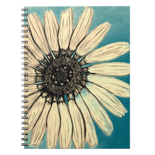 Schöne handgezeichnete Blume Notizblock (Vorderseite)