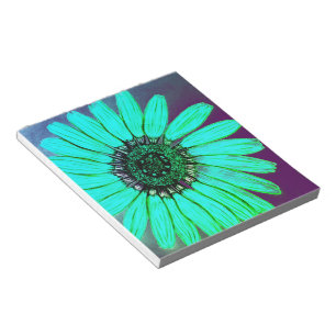 Schöne handgezeichnete Blume Notizblock