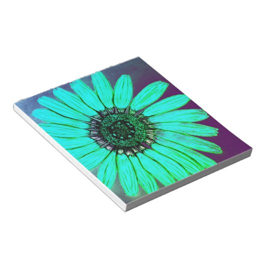 Schöne handgezeichnete Blume Notizblock (angewinkelt)
