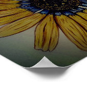 Schöne handgezeichnete Blume Poster (Ecke)