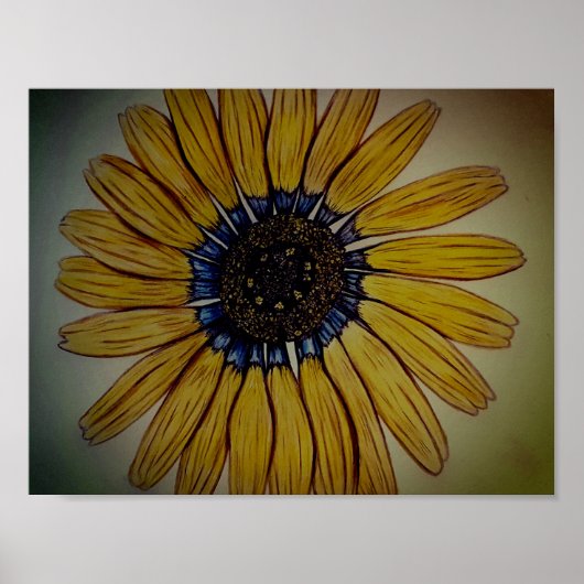 Schöne handgezeichnete Blume Poster (Vorne)