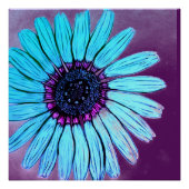 Schöne handgezeichnete Blume Poster (Vorderseite)