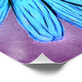 Schöne handgezeichnete Blume Poster (Ecke)