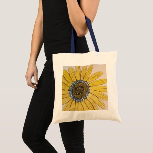 Schöne handgezeichnete Blume Tote Bag Tragetasche (Vorderseite (Produkt))