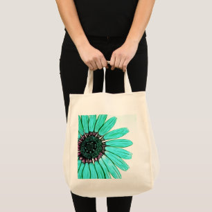 Schöne handgezeichnete Blume Tragetasche