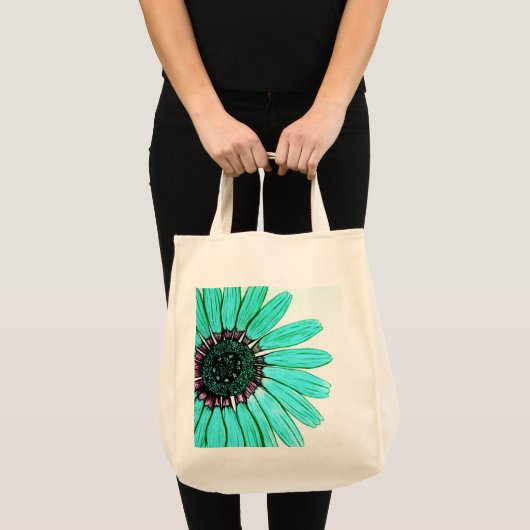 Schöne handgezeichnete Blume Tragetasche (Vorderseite (Produkt))