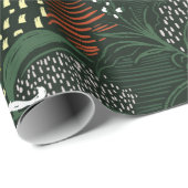 Schöne handgezeichnete Blume, tropische Palme Geschenkpapier (Rolleneckpunkt)