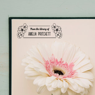 Schöne handgezeichnete Blumen aus der Bibliothek v Permastempel