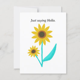 Schöne handgezeichnete digitale Süßblüte Postkarte