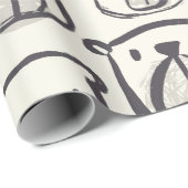 Schöne handgezeichnete doodles Abbildung p Geschenkpapier (Rolleneckpunkt)