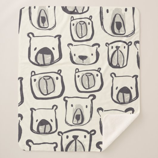 Schöne handgezeichnete doodles Abbildung p Sherpadecke (Vorderseite)