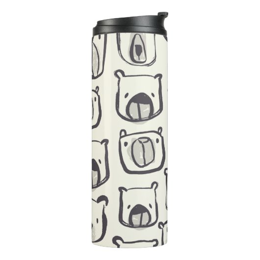 Schöne handgezeichnete doodles Abbildung p Thermosbecher (Nach links gedreht)