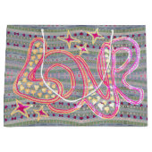 Schöne handgezeichnete Liebe mit Herz Große Geschenktüte (Vorderseite)