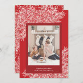 Schöne handgezeichnete Weihnachtsfotokarte Feiertagskarte (Vorne/Hinten)