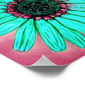 Schöne Handskizze Blume drucken Poster (Ecke)