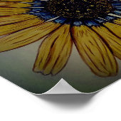 Schöne handskizzierte Blume Poster (Ecke)