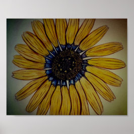 Schöne handskizzierte Blume Poster