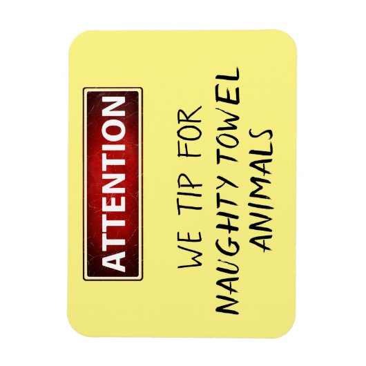 Schöne Handtuchtiere Funny Cruise Door Marker Magnet (Vertikal)