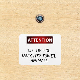 Schöne Handtuchtiere Funny Cruise Door Marker Magnet