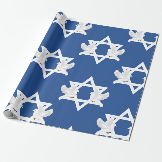 Schöne Hanukkah Doves Geschenkpapier (Ungerollt)