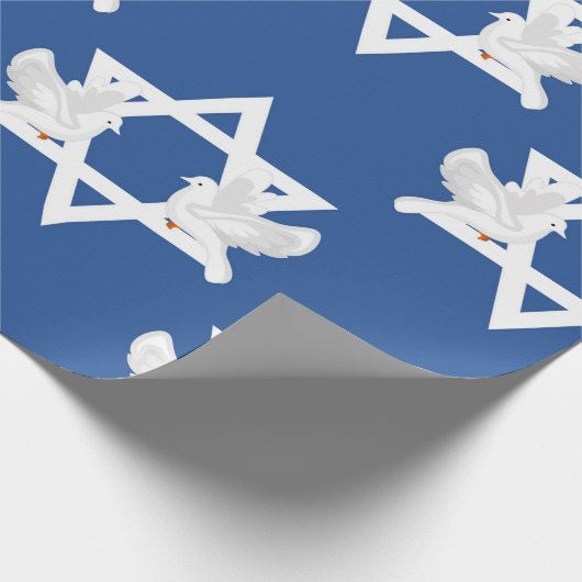 Schöne Hanukkah Doves Geschenkpapier (Ecke)